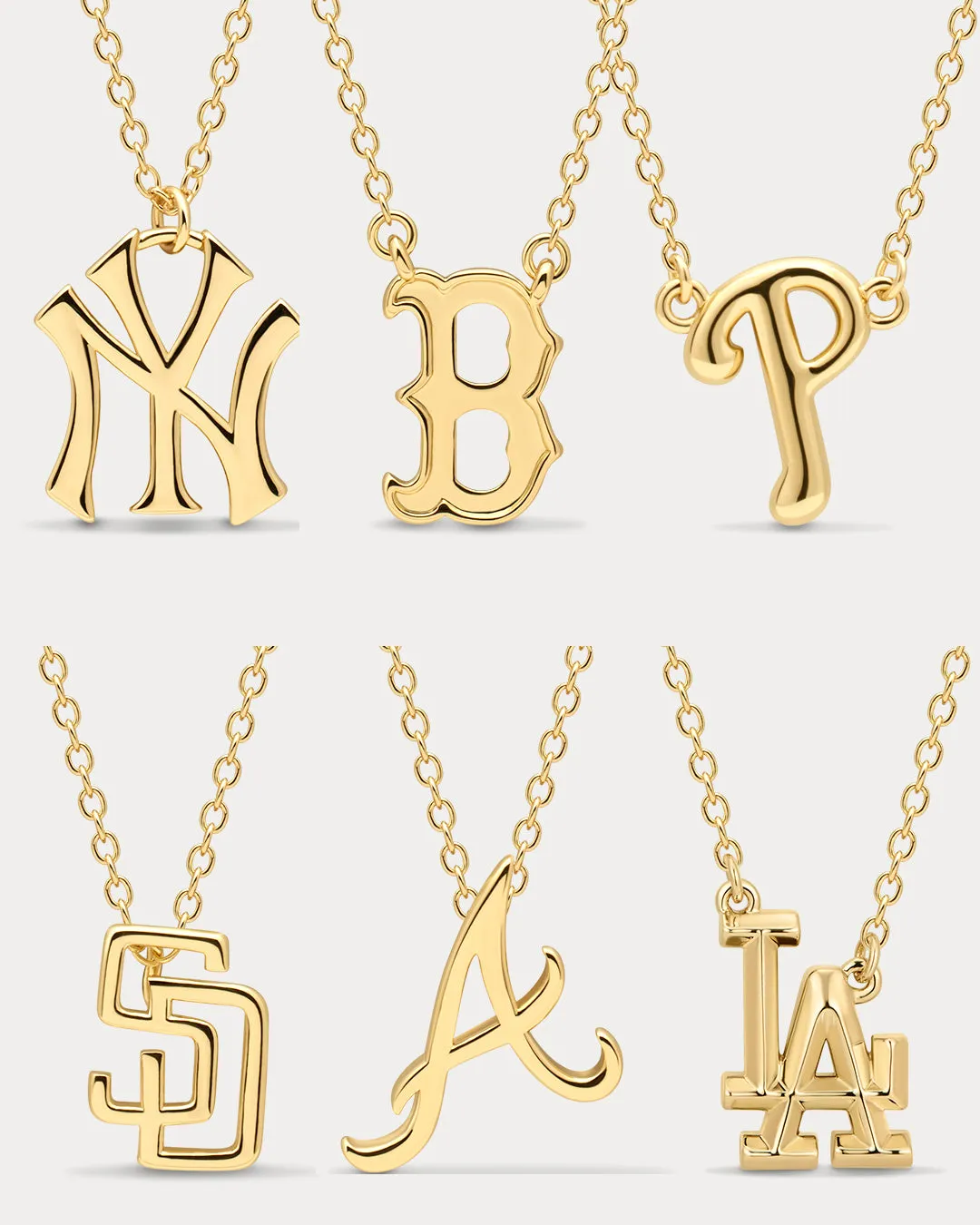 The MLB Logo Charm Necklace sold by Luv Aj product image thumbnail 3