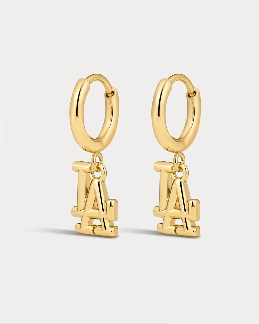 The MLB Logo Charm Hoops sold by Luv Aj