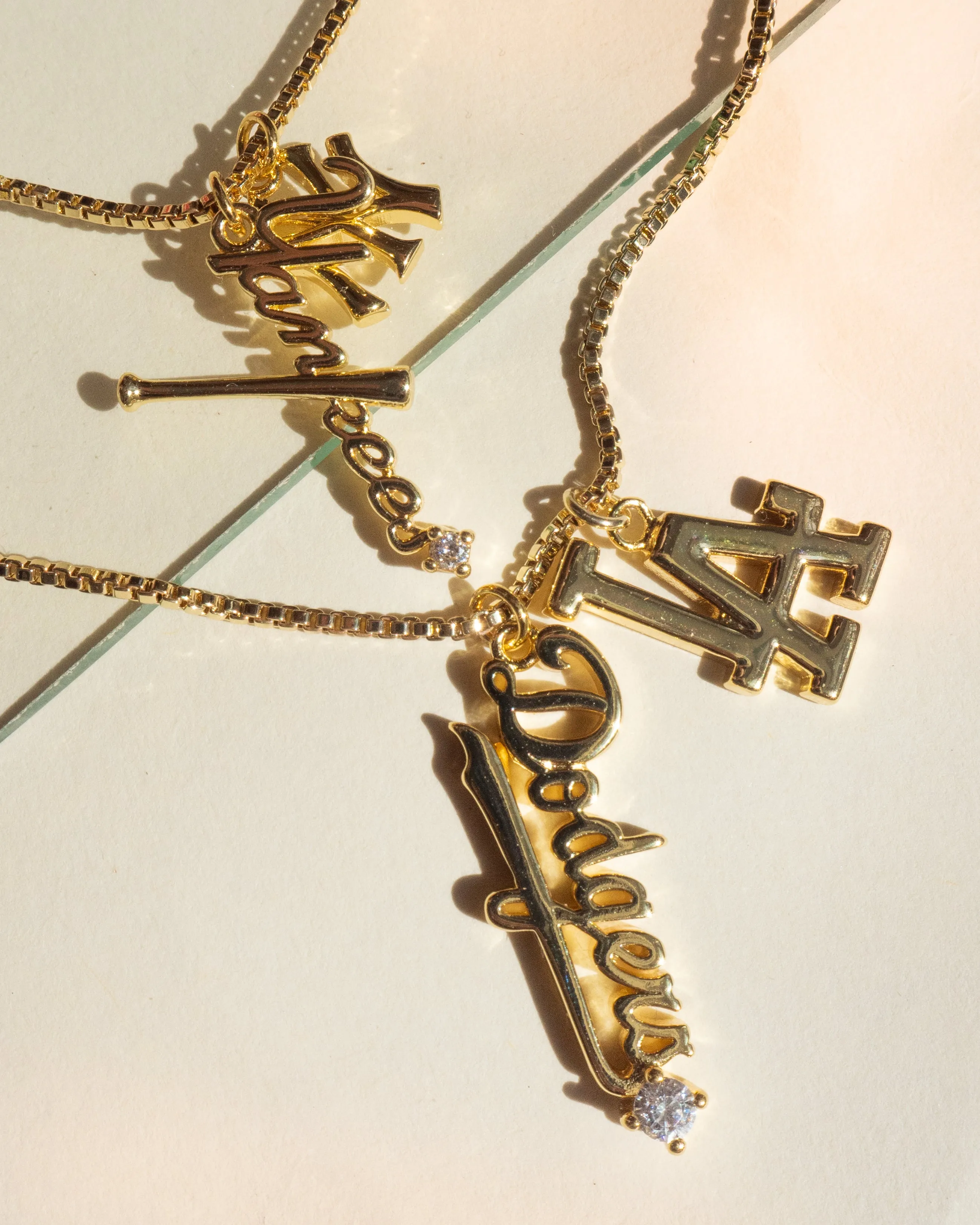 The MLB Layered Nameplate Necklace sold by Luv Aj product image thumbnail 2