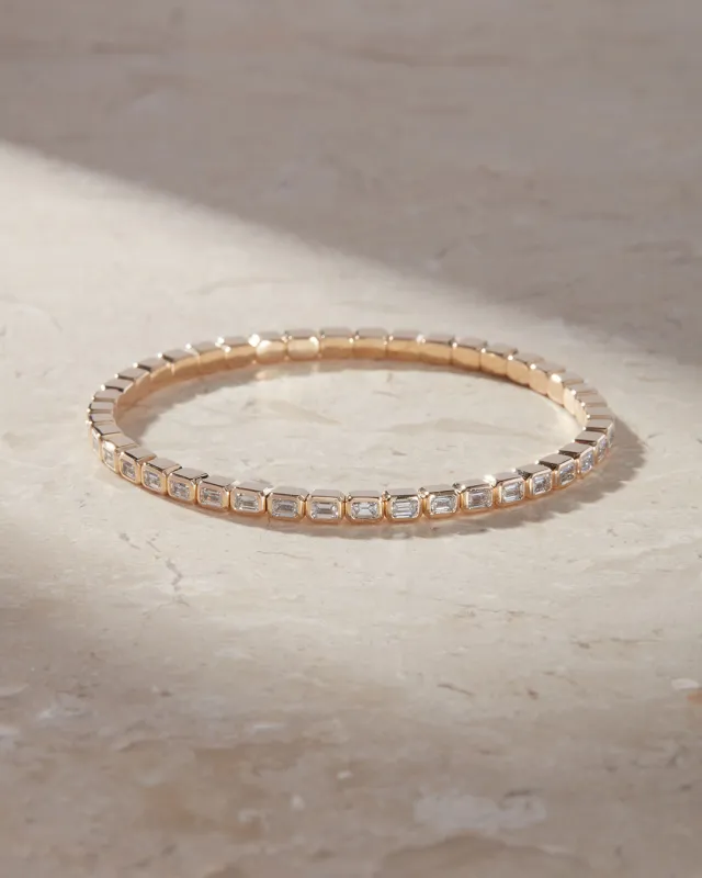 The 24/7 Flex Tennis Bracelet- Emerald Cut sold by Luv Aj
