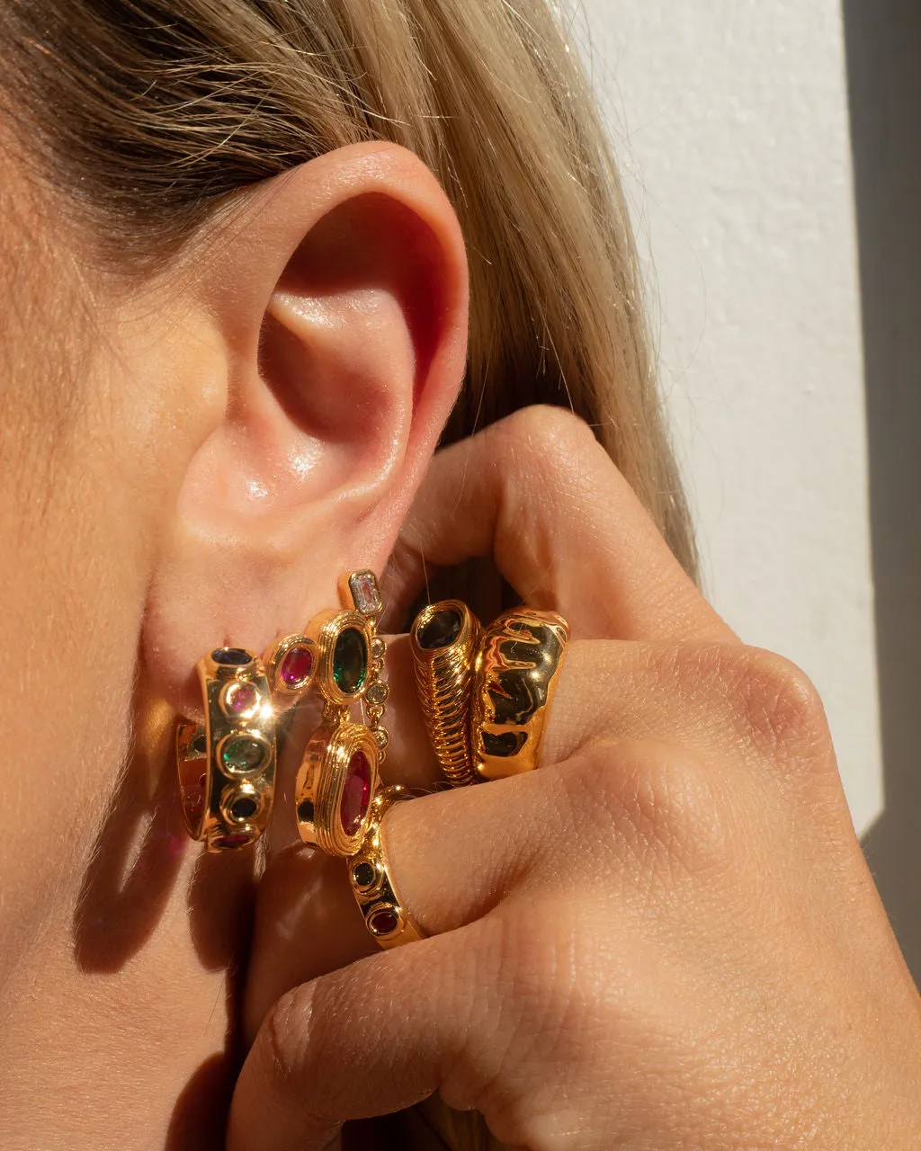 The Royale Stone Drop Studs sold by Luv Aj product image thumbnail 4