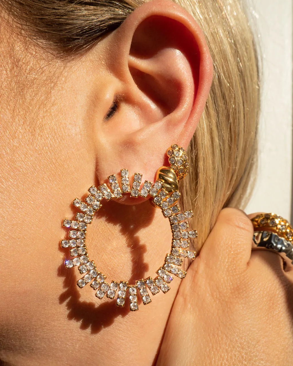 The Pave Ray Earrings sold by Luv Aj product image thumbnail 5