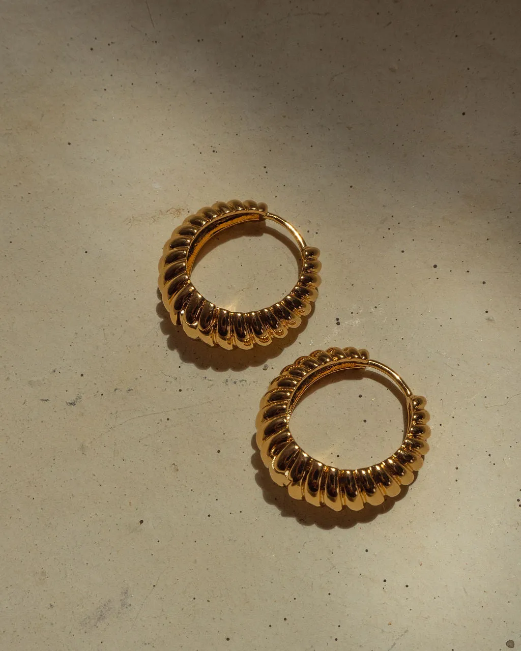 Ridged Marbella Hoops- Gold (Ships Mid January) sold by Luv Aj product image thumbnail 2