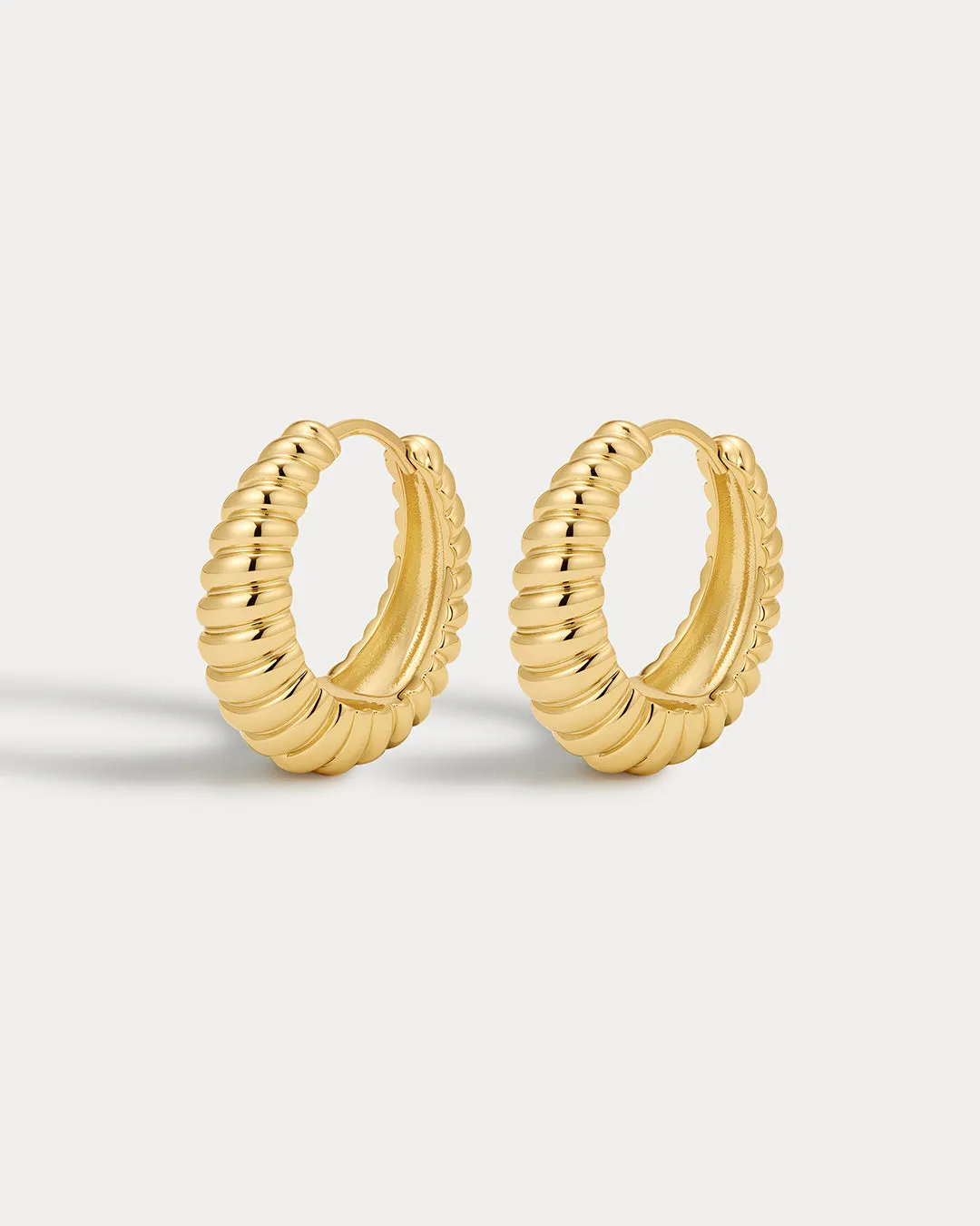 Ridged Marbella Hoops- Gold (Ships Mid January) sold by Luv Aj