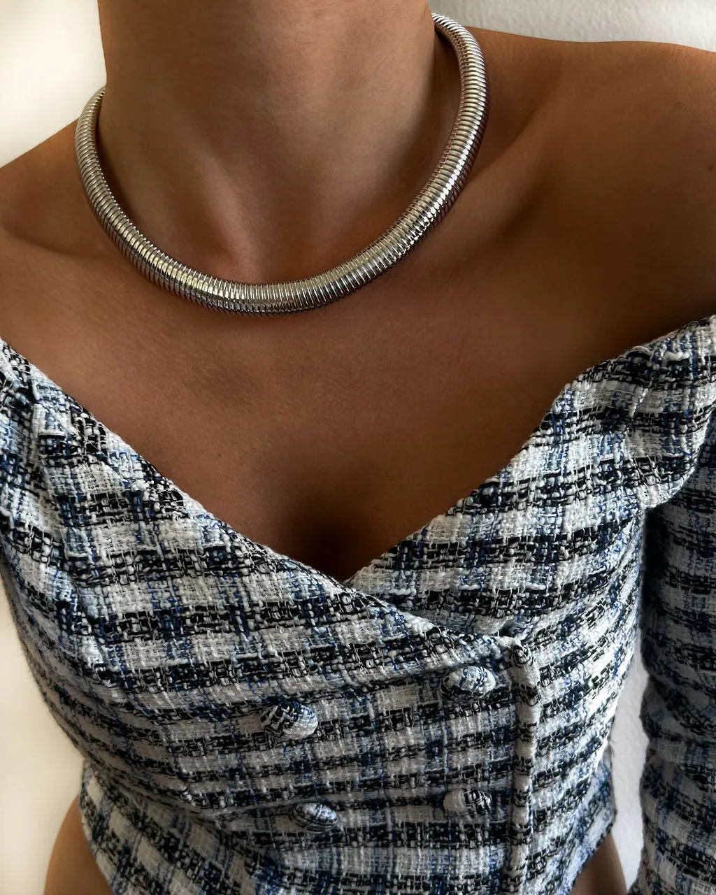 Flex Snake Chain Necklace- Silver sold by Luv Aj product image thumbnail 2