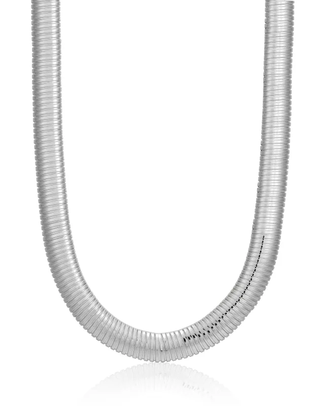 Flex Snake Chain Necklace- Silver made by Luv Aj