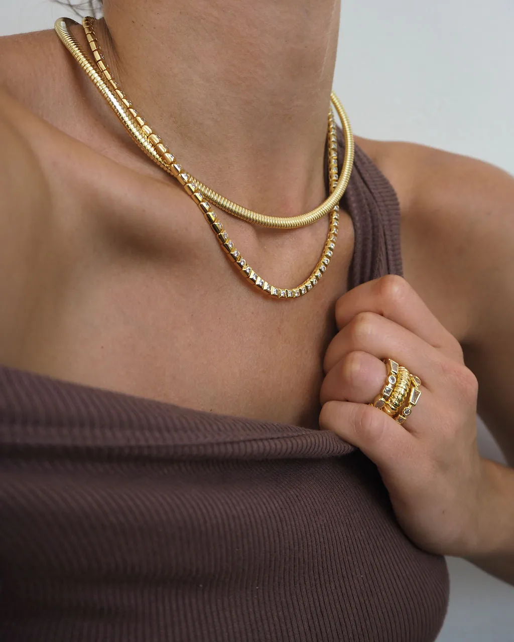 Mini Flex Snake Chain Necklace- Gold sold by Luv Aj product image thumbnail 2