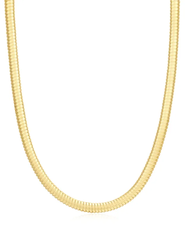 Mini Flex Snake Chain Necklace- Gold made by Luv Aj