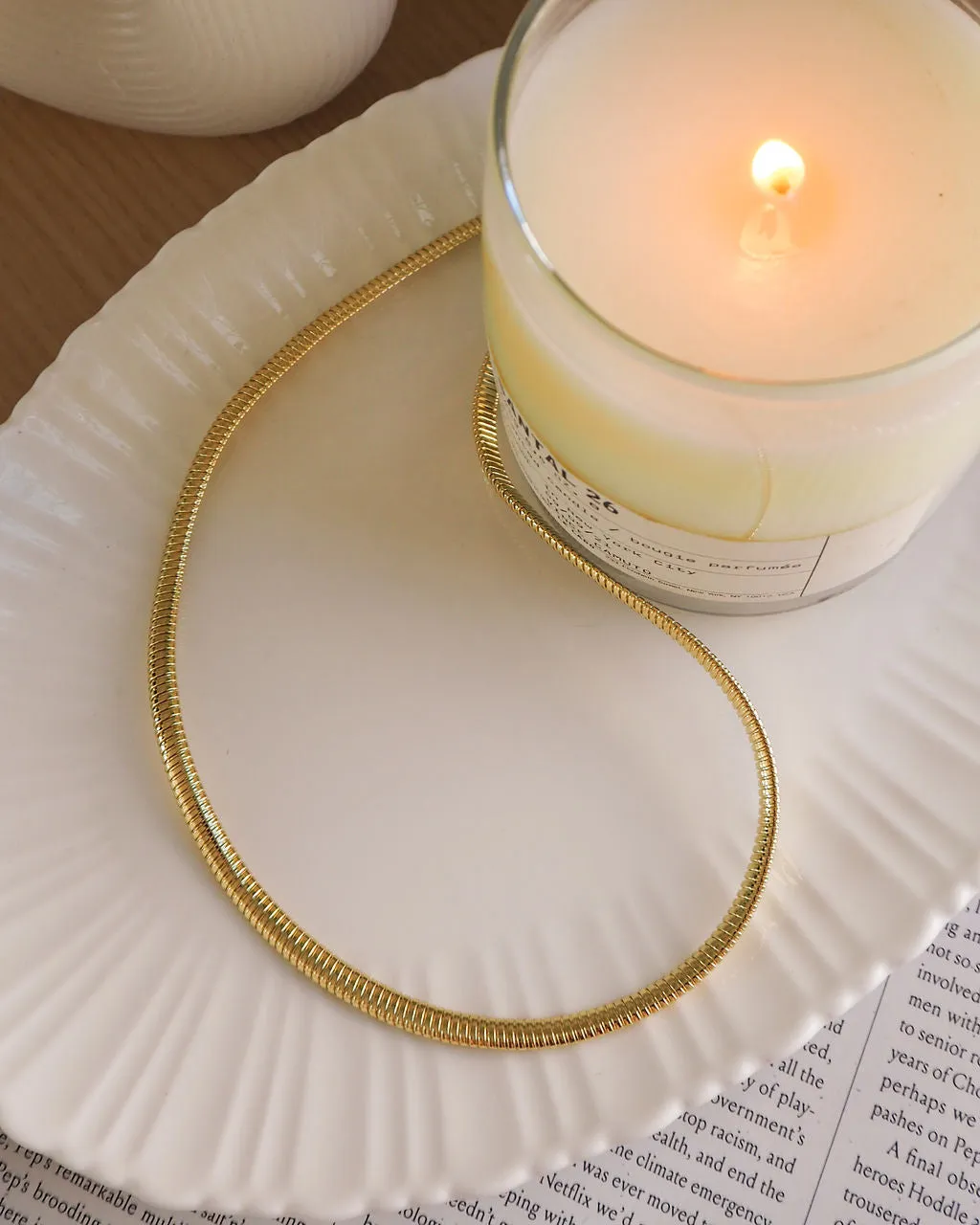 Mini Flex Snake Chain Necklace- Gold sold by Luv Aj product image thumbnail 3