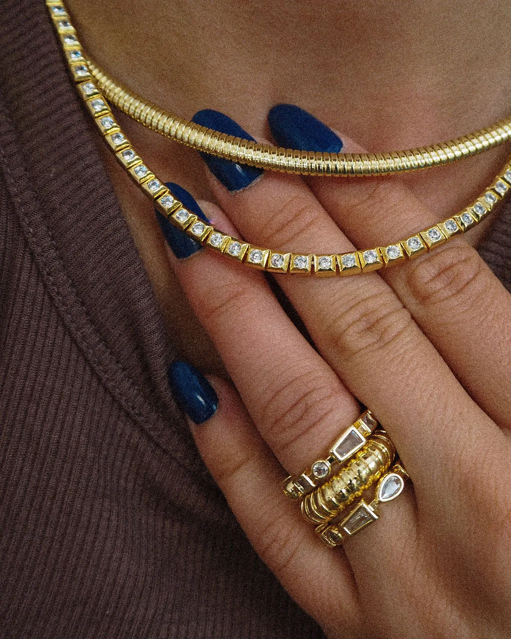 Mini Flex Snake Chain Necklace- Gold sold by Luv Aj product image thumbnail 4