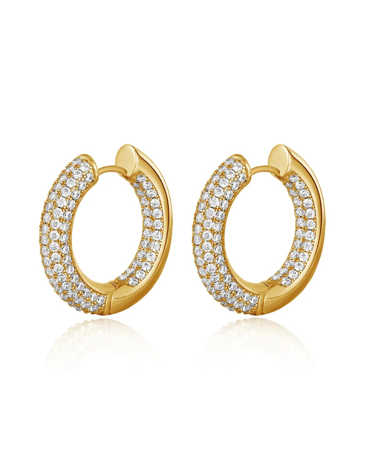 The Reversible Amalfi Hoops- Gold sold by Luv Aj
