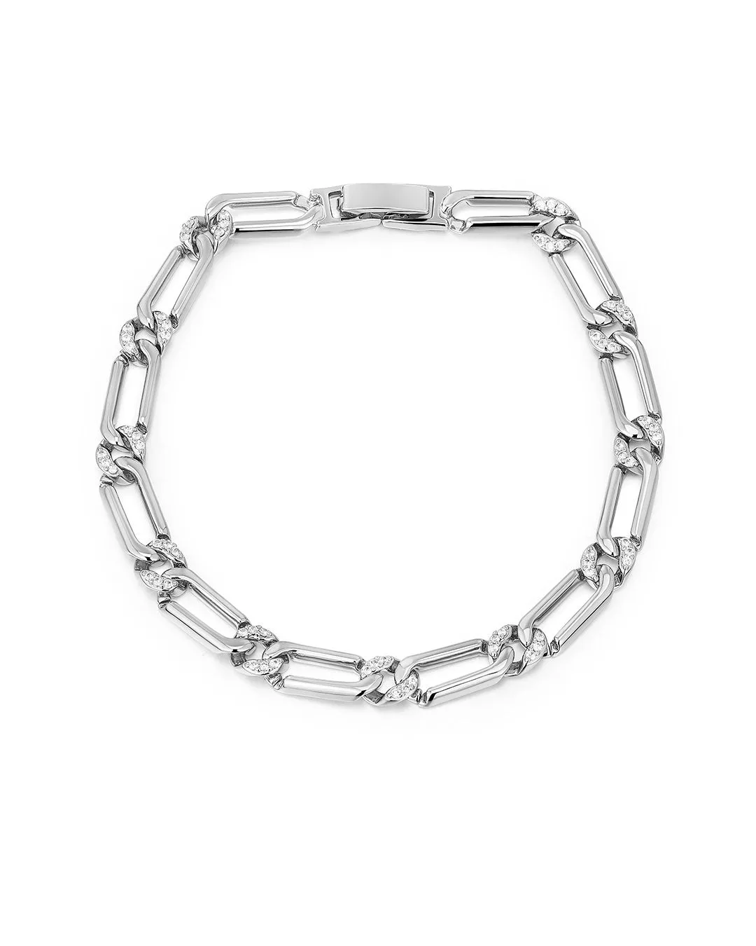 The Two-Tone Pave Link Bracelet sold by Luv Aj product image thumbnail 2