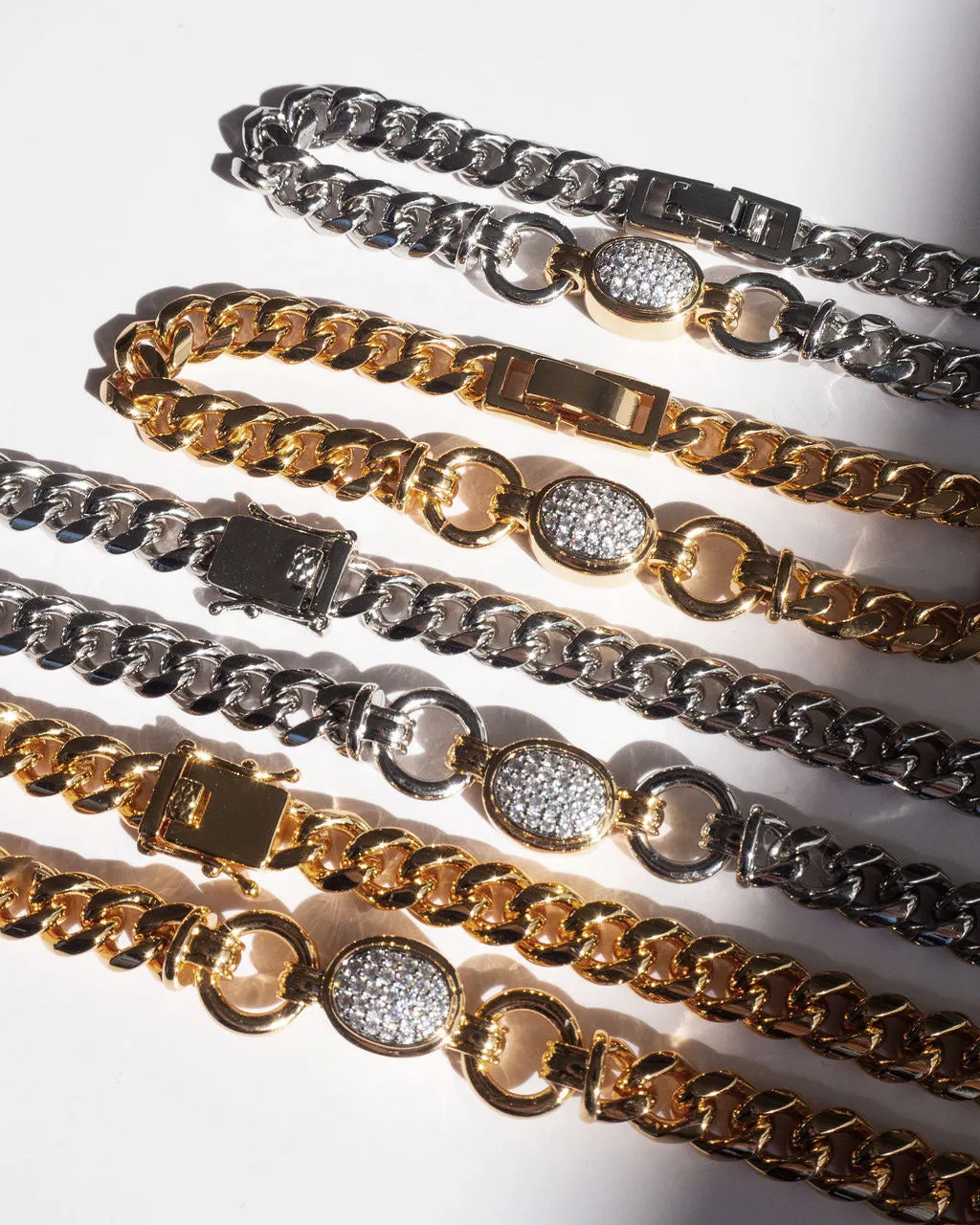 The Pave Oval Link Bracelet sold by Luv Aj product image thumbnail 5