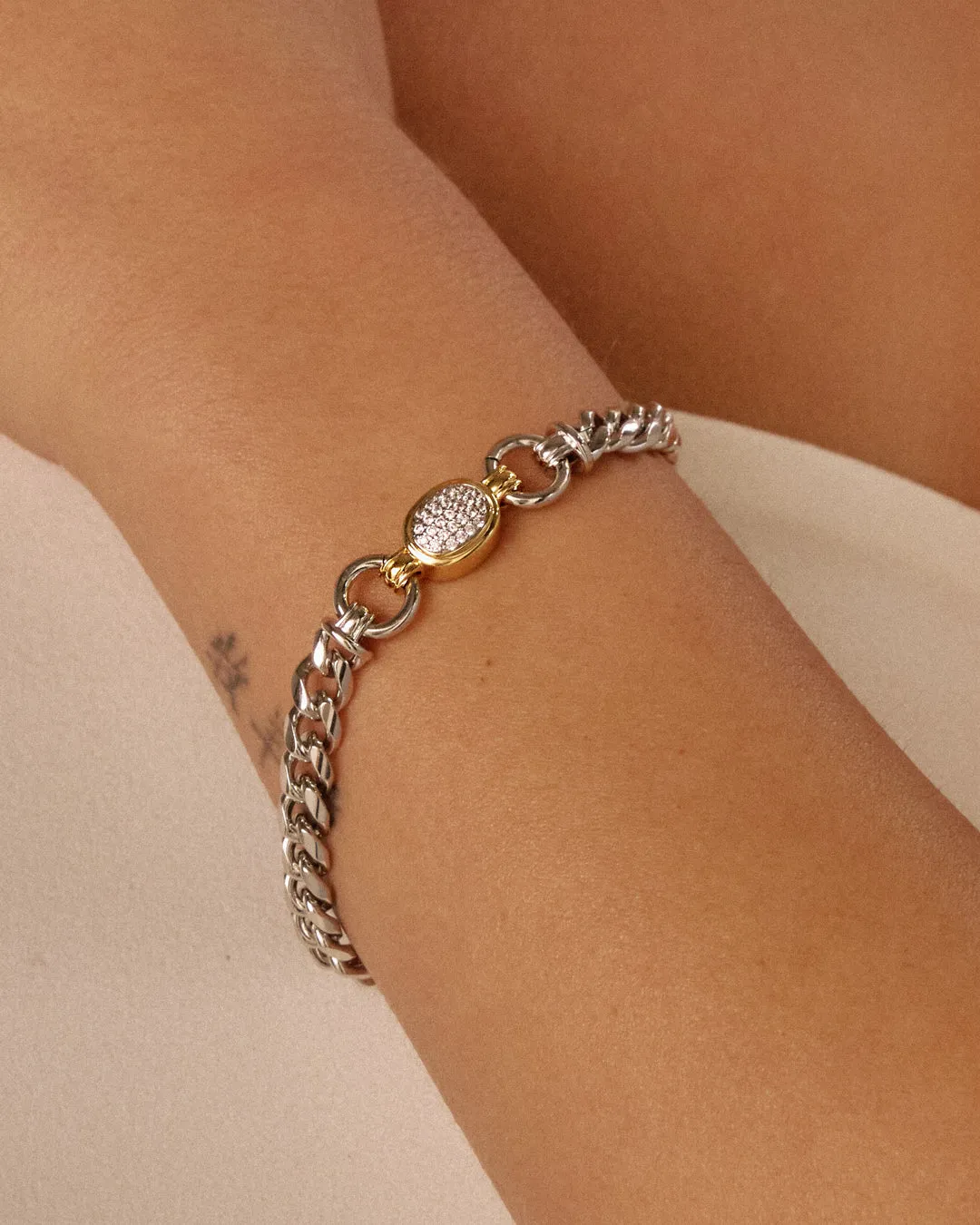 The Pave Oval Link Bracelet sold by Luv Aj product image thumbnail 4