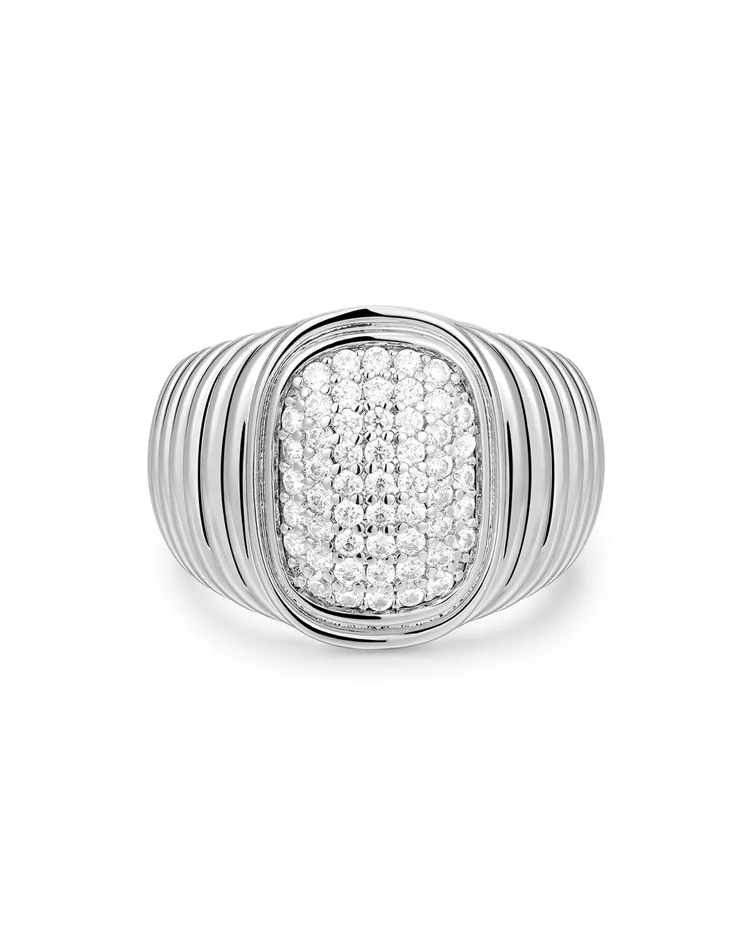The Pave Oval Bezel Ring sold by Luv Aj product image thumbnail 2