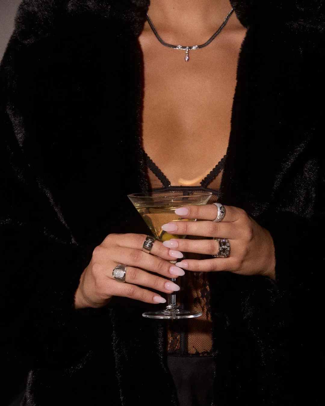 The Pave Oval Bezel Ring sold by Luv Aj product image thumbnail 5