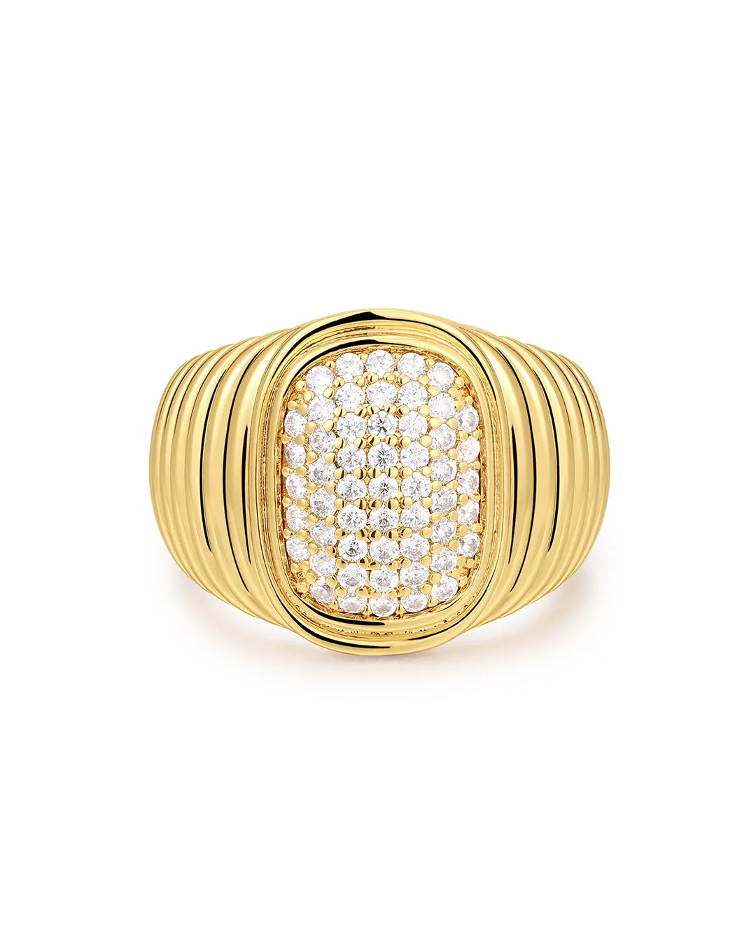 The Pave Oval Bezel Ring sold by Luv Aj