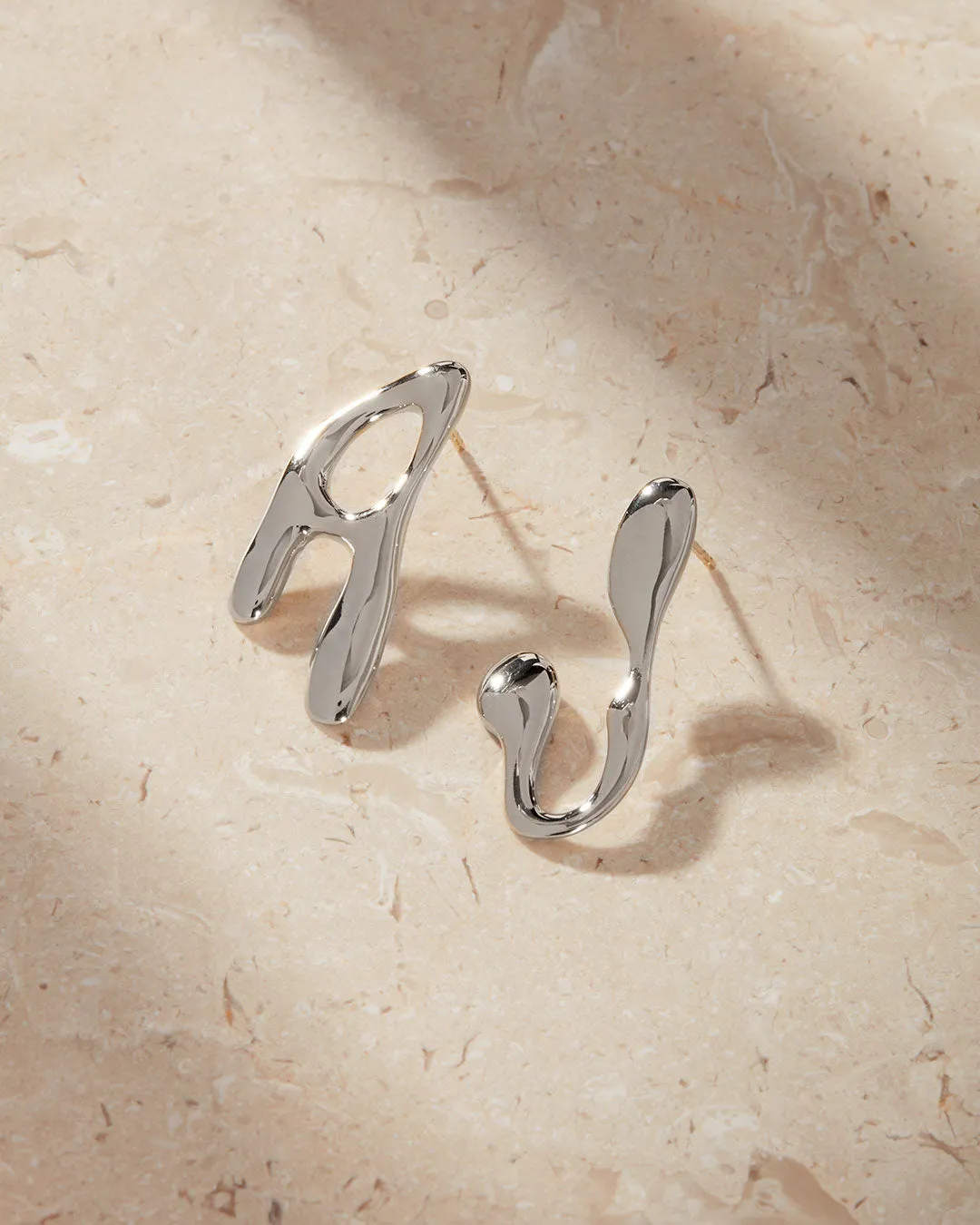 Goopy Letter Initial Earrings sold by Luv Aj product image thumbnail 2