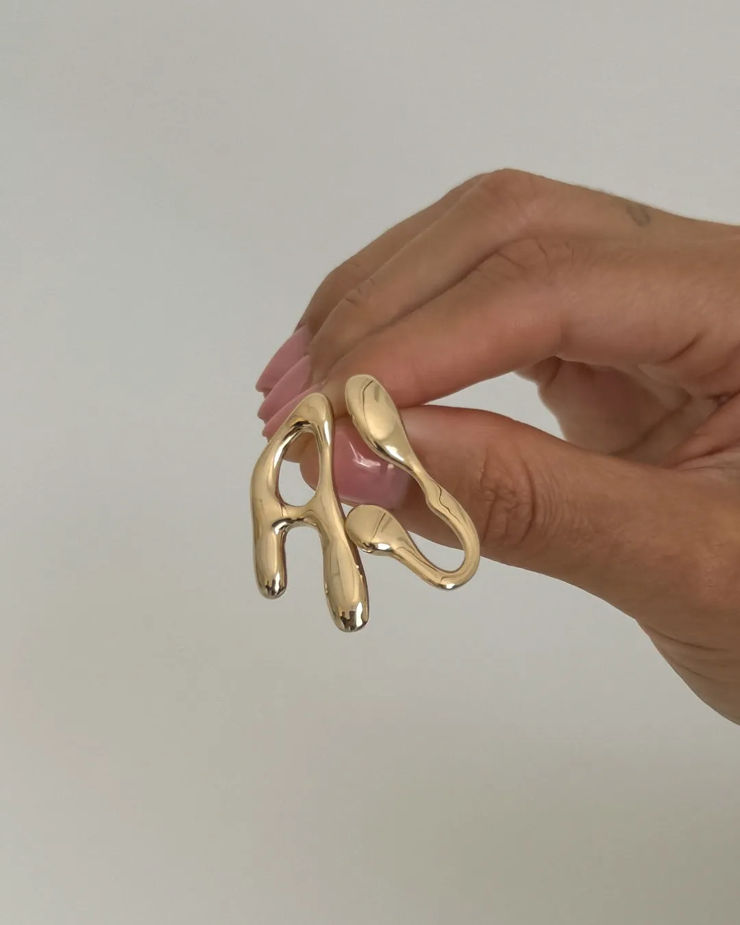 Goopy Letter Initial Earrings sold by Luv Aj product image thumbnail 3