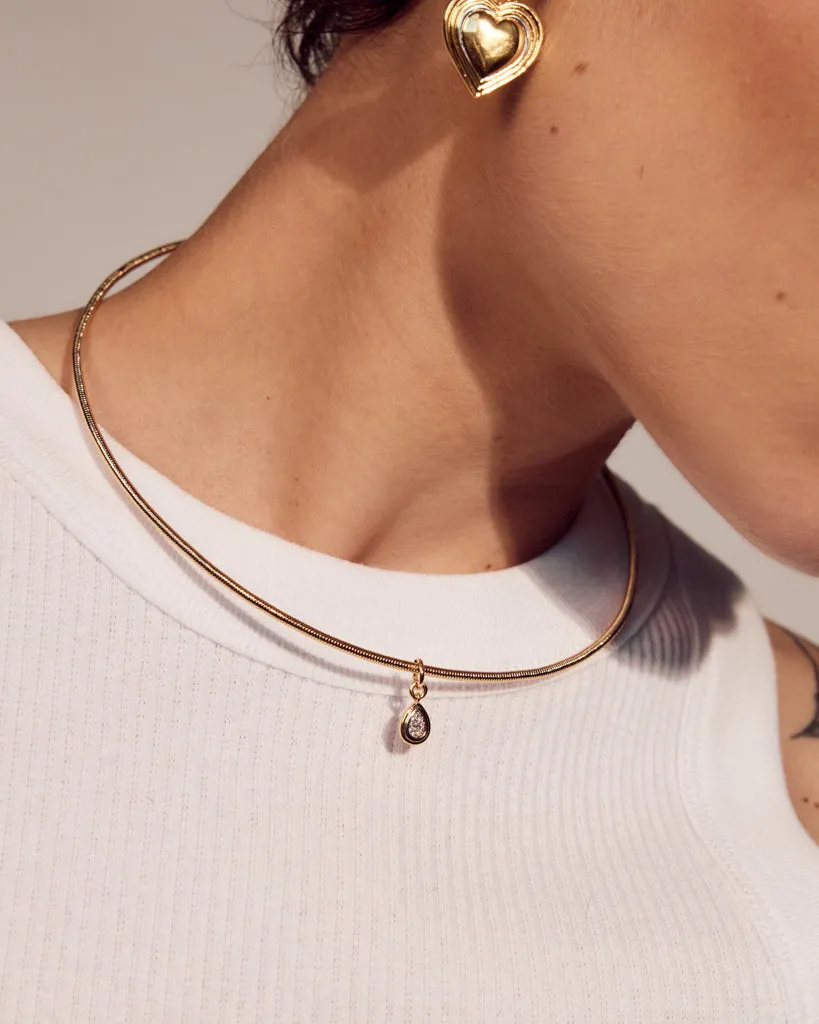 Pear Charm Snake Chain Necklace sold by Luv Aj product image thumbnail 4