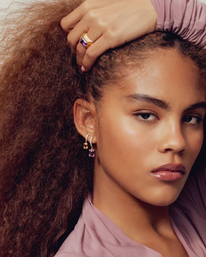 The Caroline Step-Cut Ring- Amethyst sold by Luv Aj product image thumbnail 5