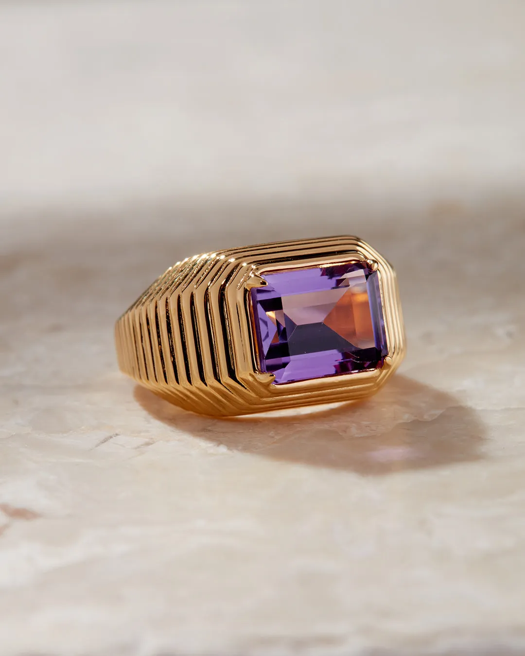 The Caroline Step-Cut Ring- Amethyst sold by Luv Aj