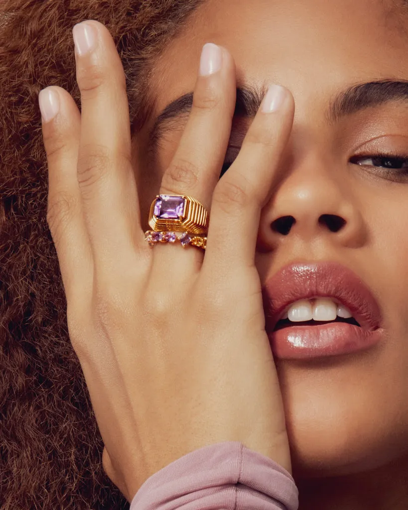 The Caroline Step-Cut Ring- Amethyst sold by Luv Aj product image thumbnail 2