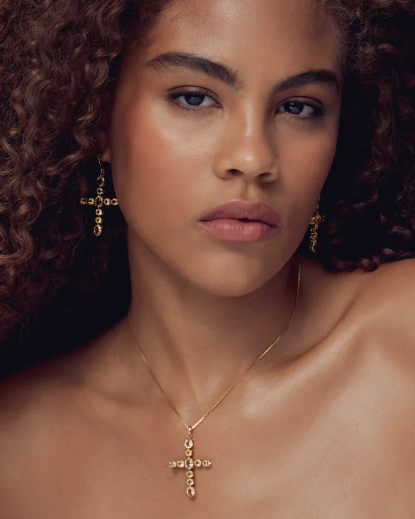 The Isabella Cross Earrings sold by Luv Aj product image thumbnail 4