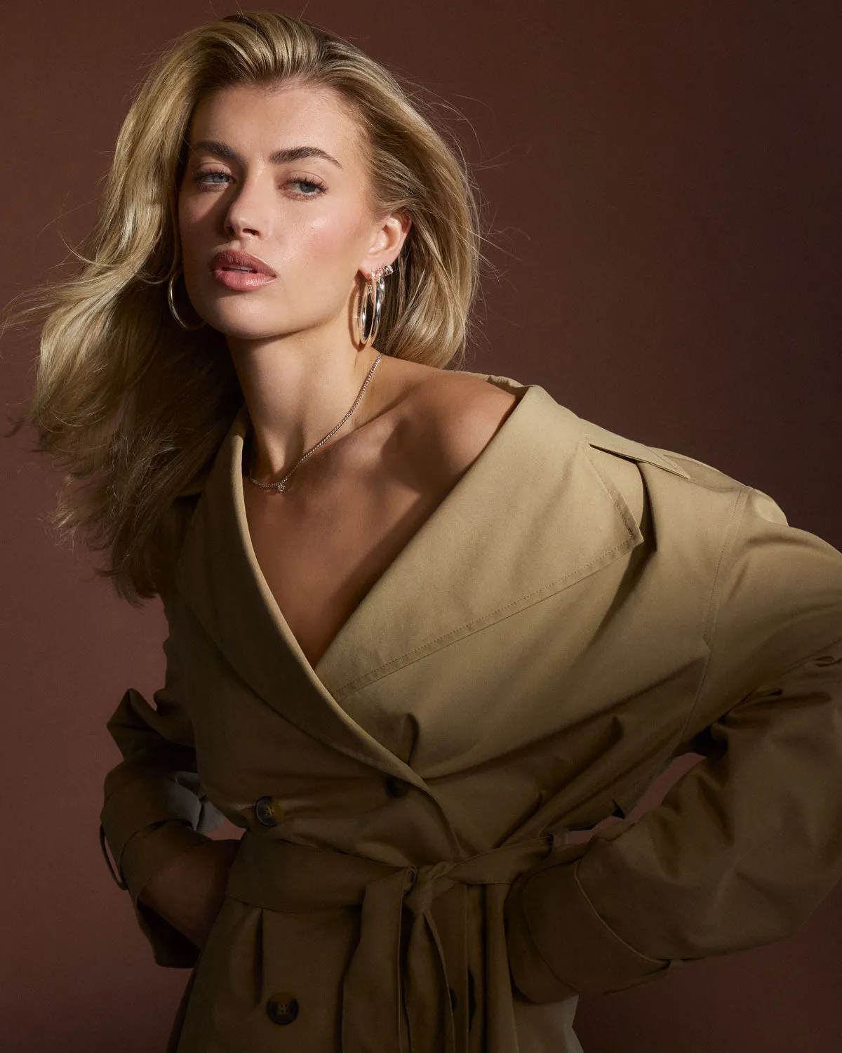 Amalfi Tube Hoops- Silver sold by Luv Aj product image thumbnail 2