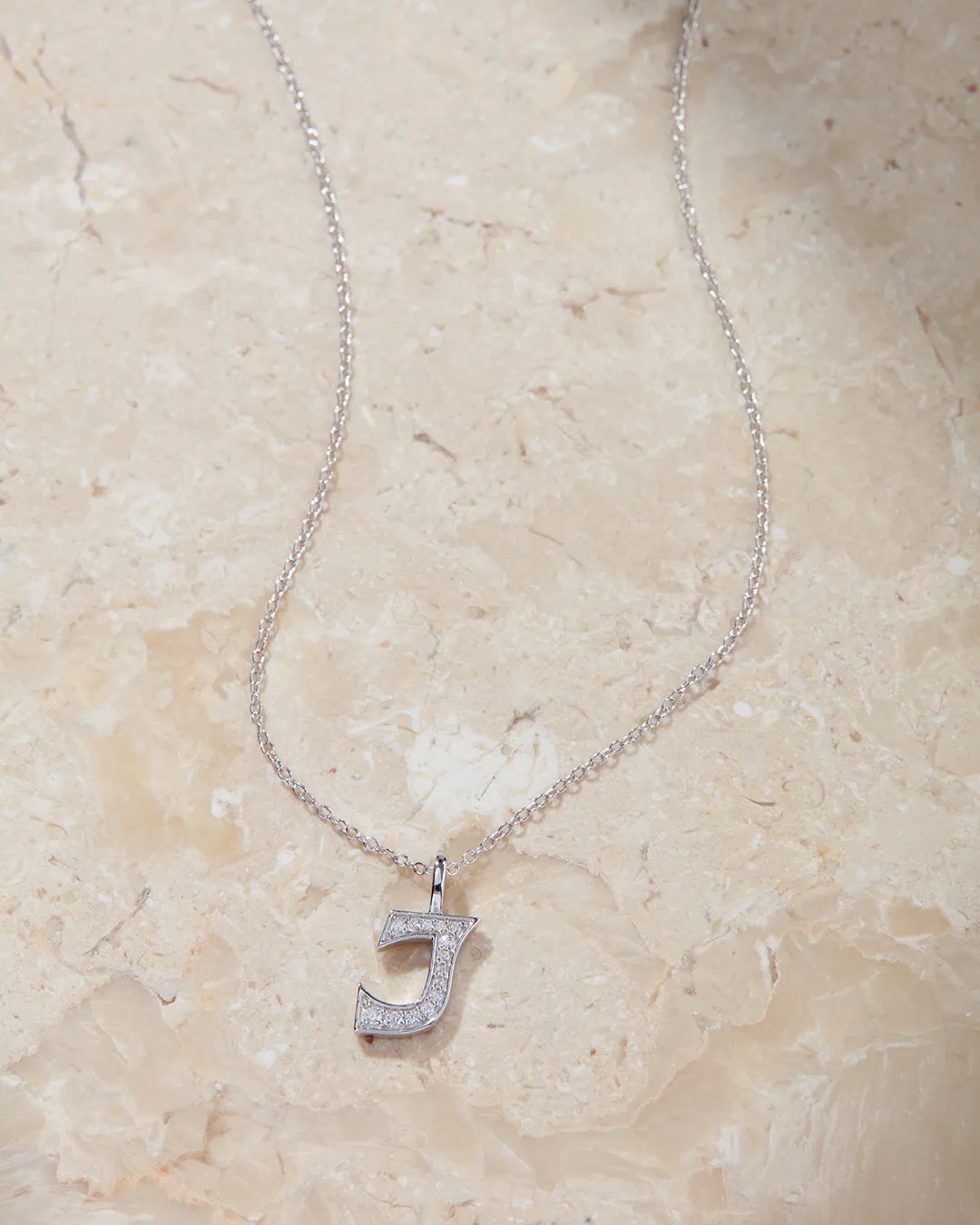 Pave Initial Necklace— Vintage sold by Luv Aj product image thumbnail 2