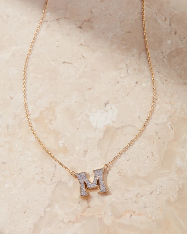 Pave Initial Necklace— Vintage sold by Luv Aj