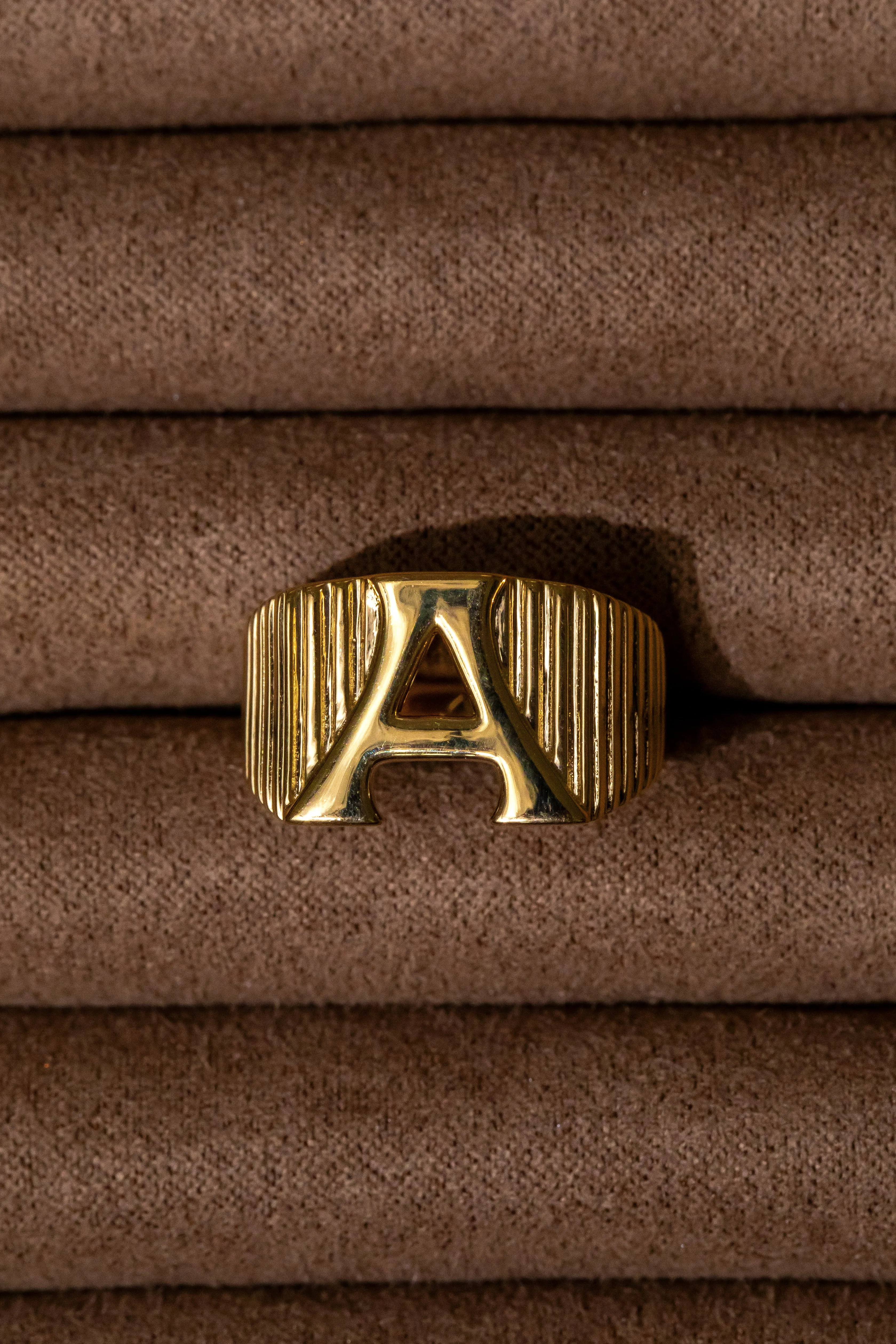 Initial Ridged Ring sold by Luv Aj product image thumbnail 4