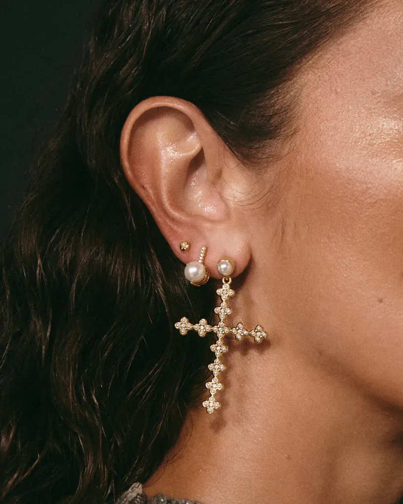 The Daisy Stud Cross Earrings sold by Luv Aj product image thumbnail 3