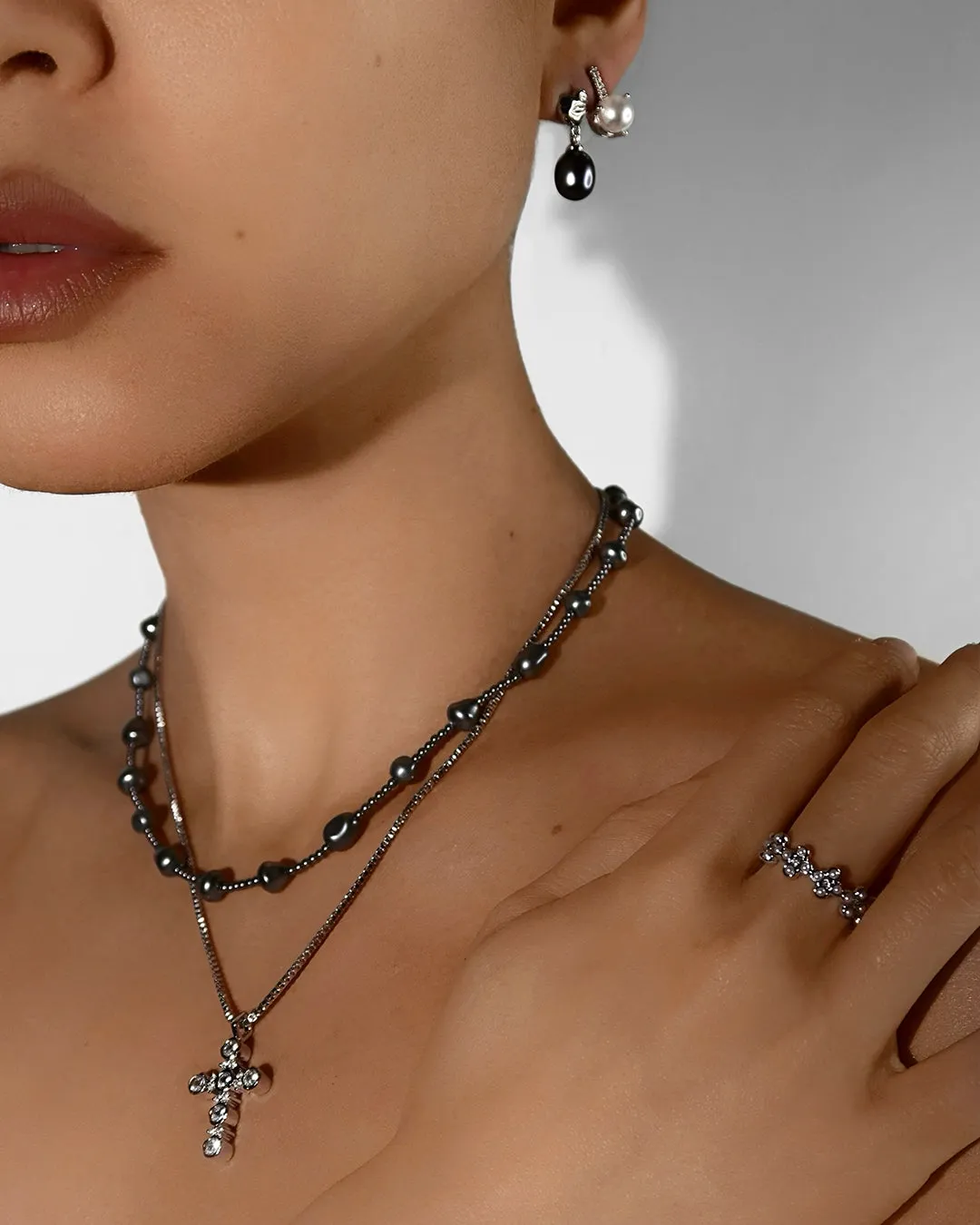 The Pearl Stud Necklace sold by Luv Aj product image thumbnail 5