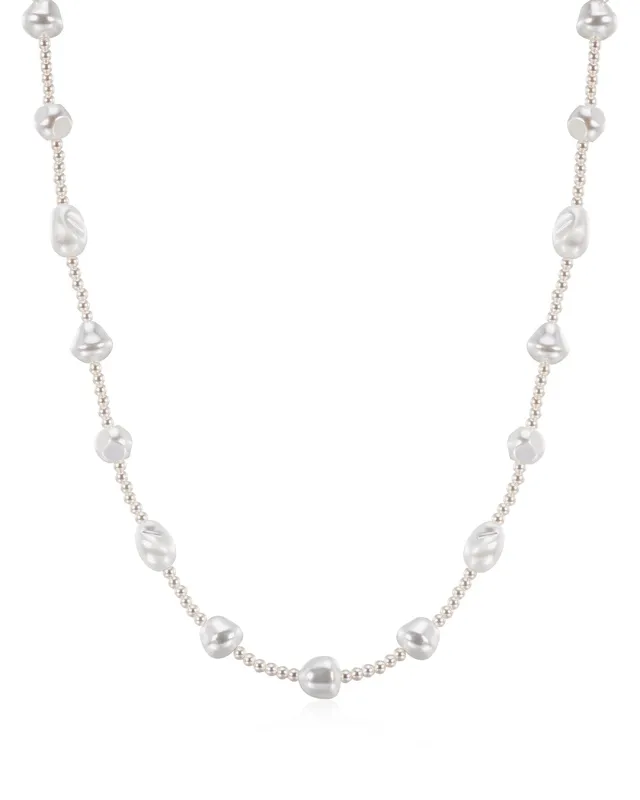 The Pearl Stud Necklace made by Luv Aj