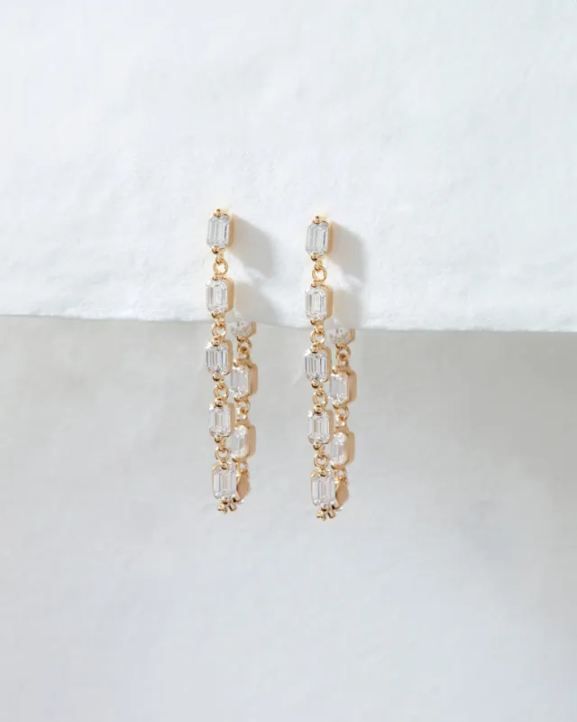 The Emerald Cut Ballier Studs sold by Luv Aj