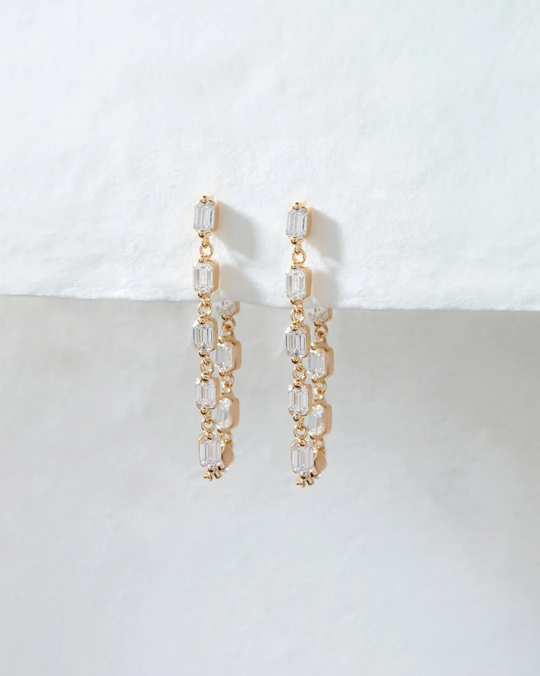 The Emerald Cut Ballier Studs sold by Luv Aj