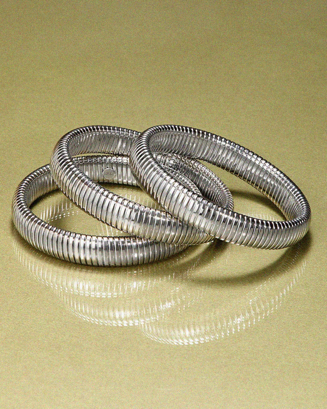 Flex Snake Chain Bracelet- Set of 3 (12mm wide)- Silver sold by Luv Aj product image thumbnail 3
