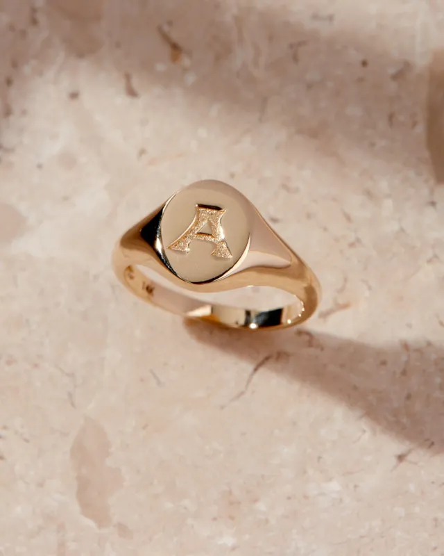 Oval Signet Ring [Vintage] sold by Luv Aj