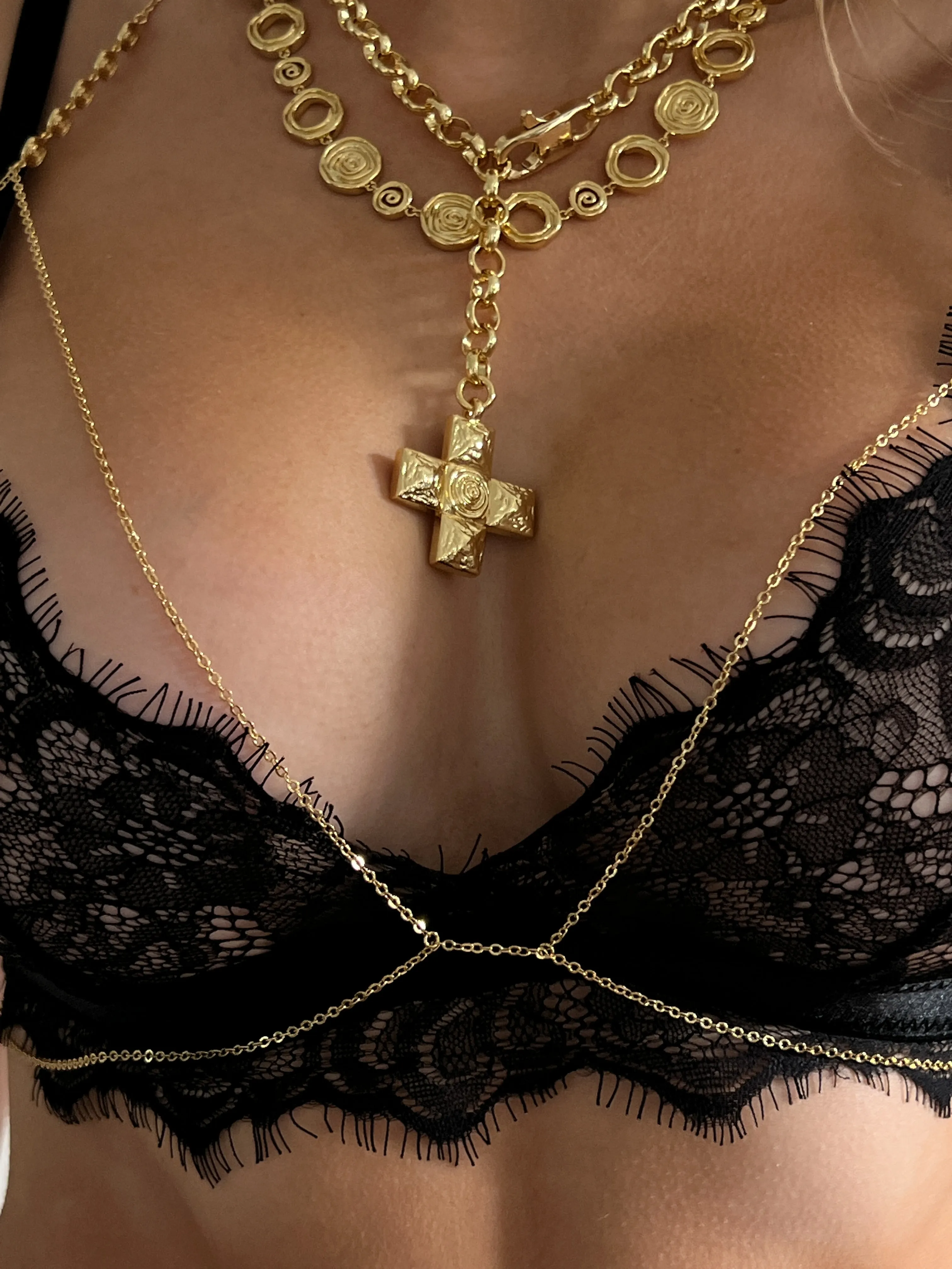 Rosette Chain Bra- Silver sold by Luv Aj product image thumbnail 2