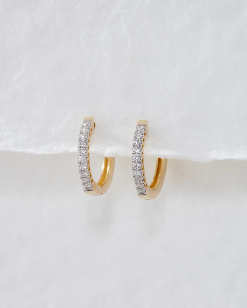The Dreamy Diamond Hoops (11mm) sold by Luv Aj