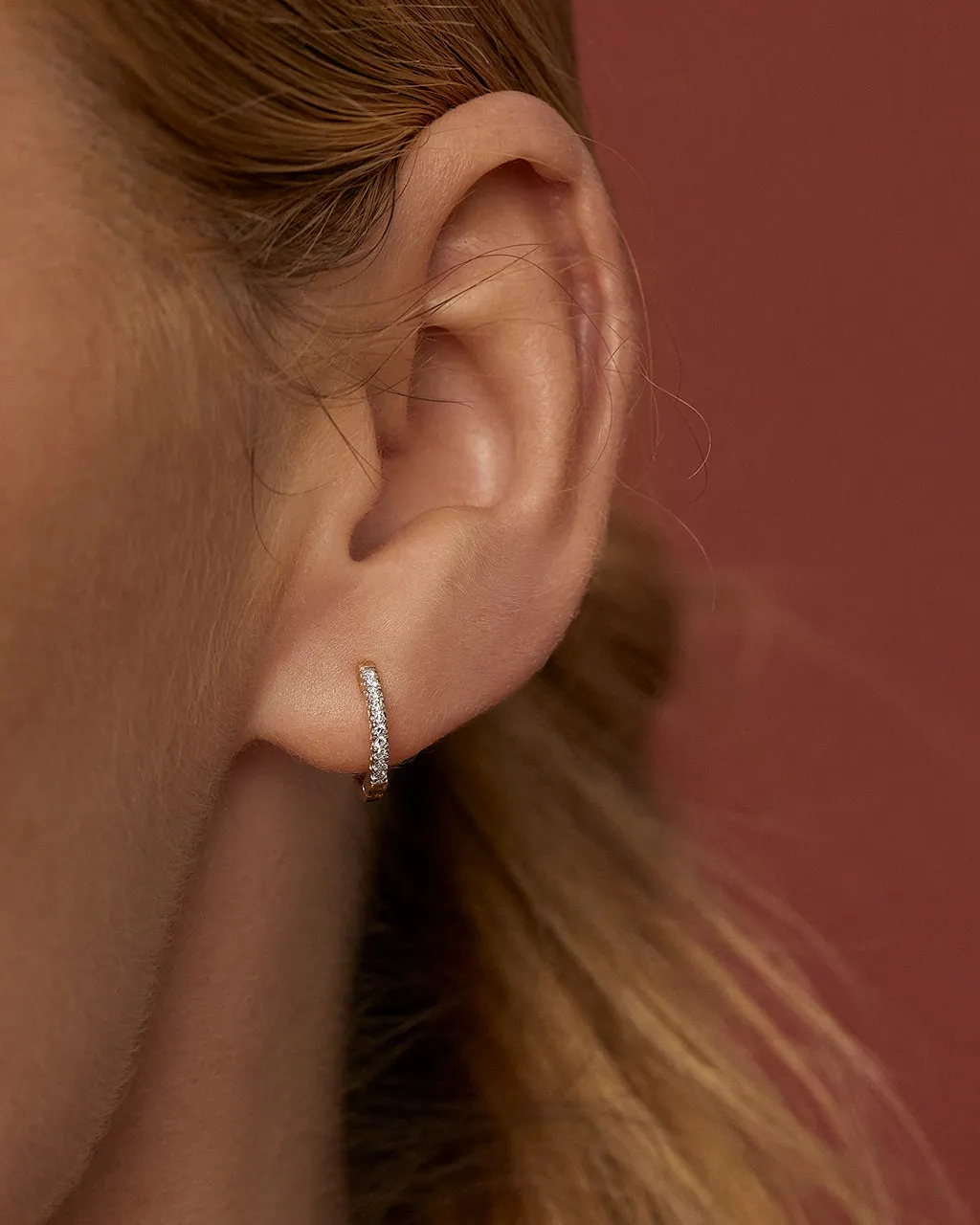 The Dreamy Diamond Hoops (11mm) sold by Luv Aj product image thumbnail 5