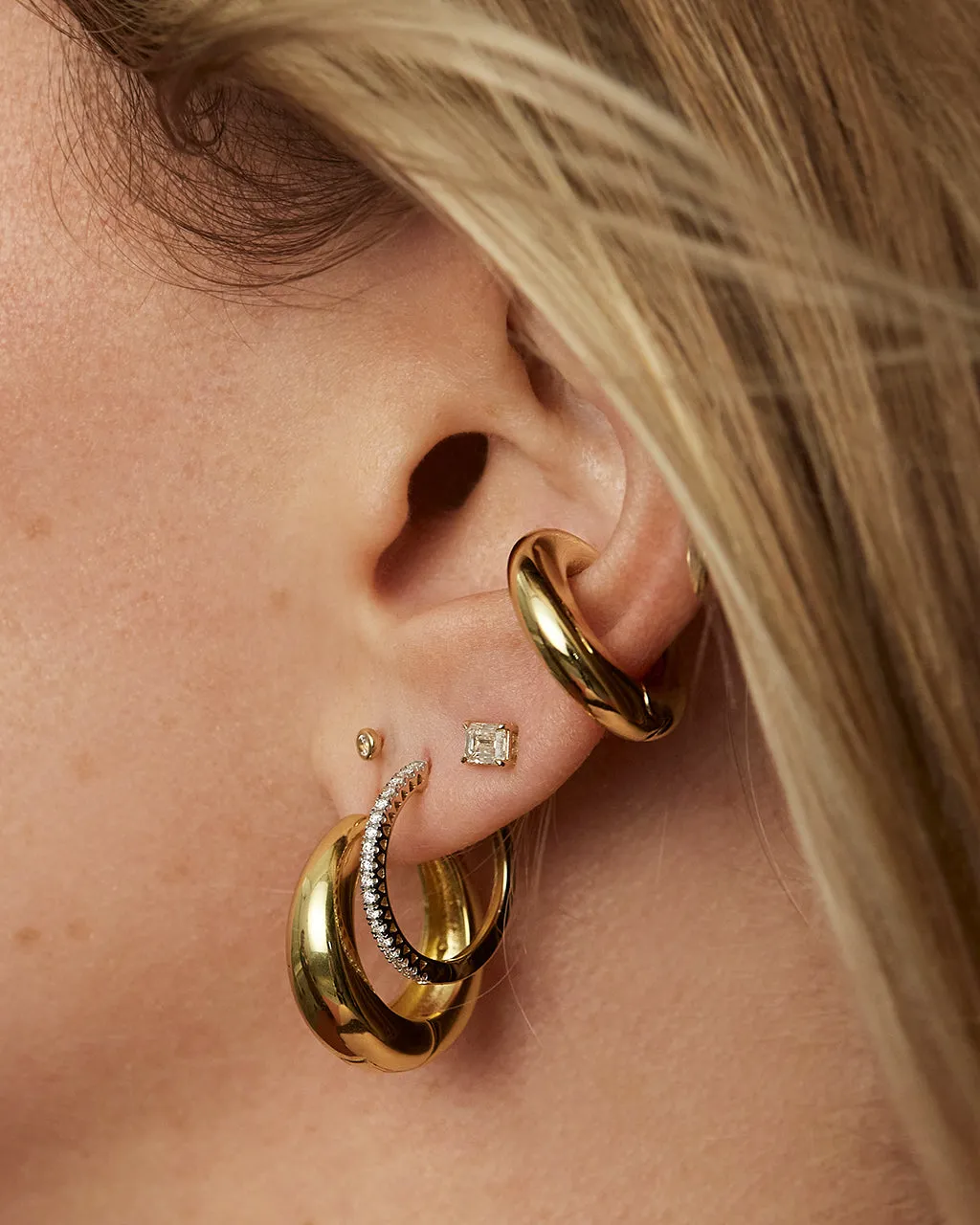 The Dreamy Diamond Hoops (18mm) sold by Luv Aj product image thumbnail 4