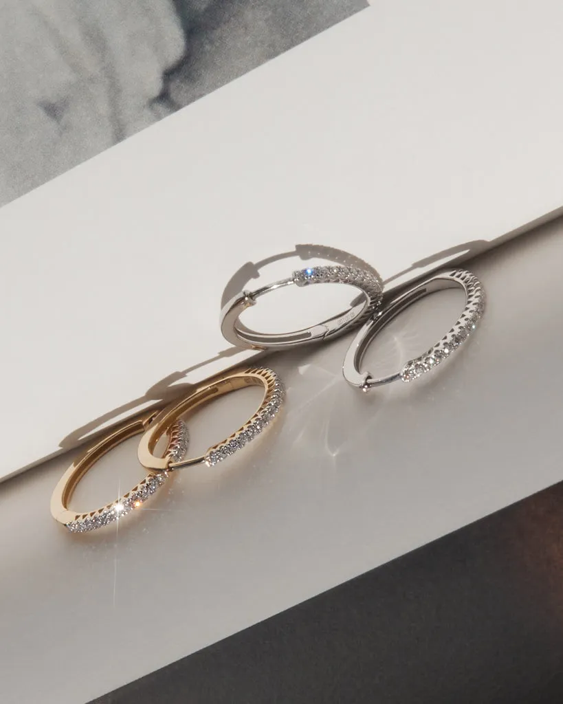 The Dreamy Diamond Hoops (18mm) sold by Luv Aj product image thumbnail 5