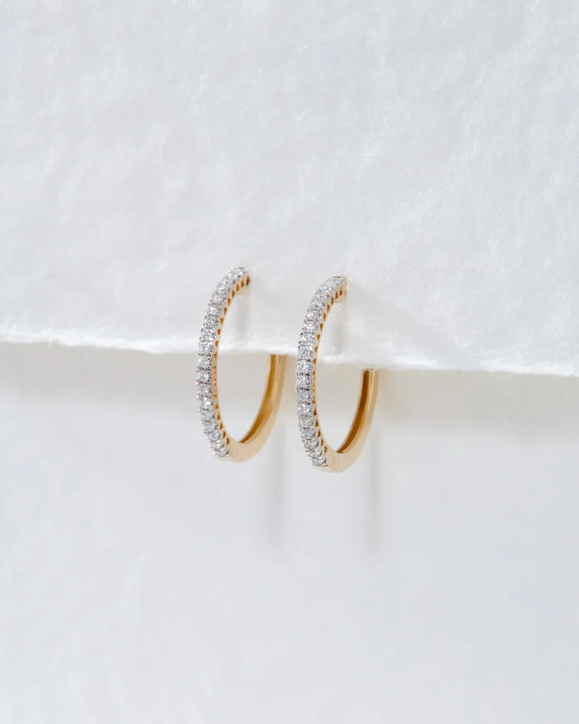 The Dreamy Diamond Hoops (18mm) sold by Luv Aj