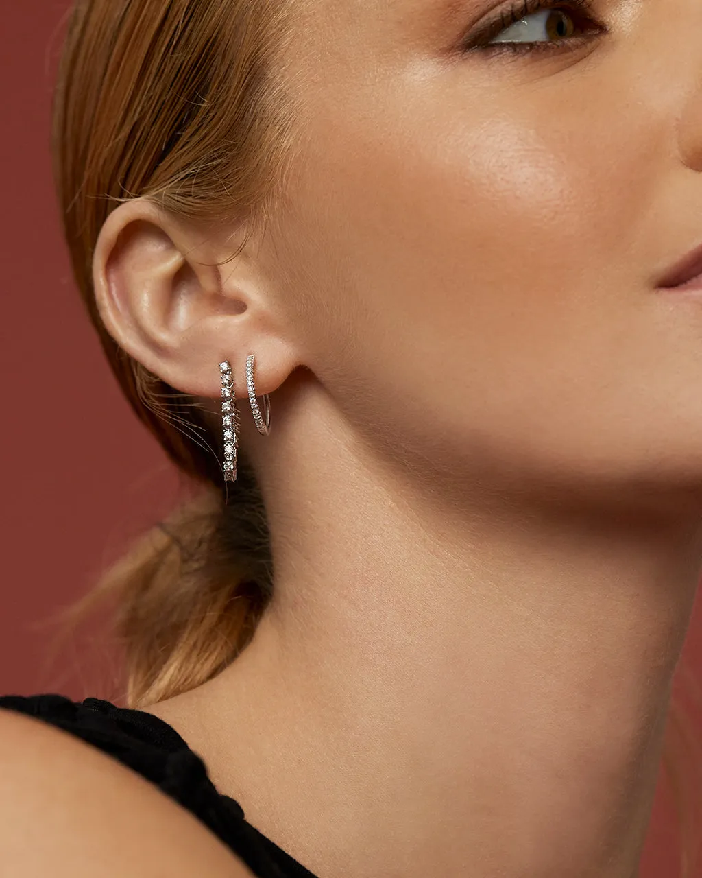 The Dreamy Diamond Hoops (18mm) sold by Luv Aj product image thumbnail 2
