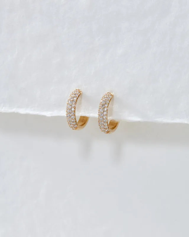 The Super Shimmer Diamond Huggies (12mm) sold by Luv Aj