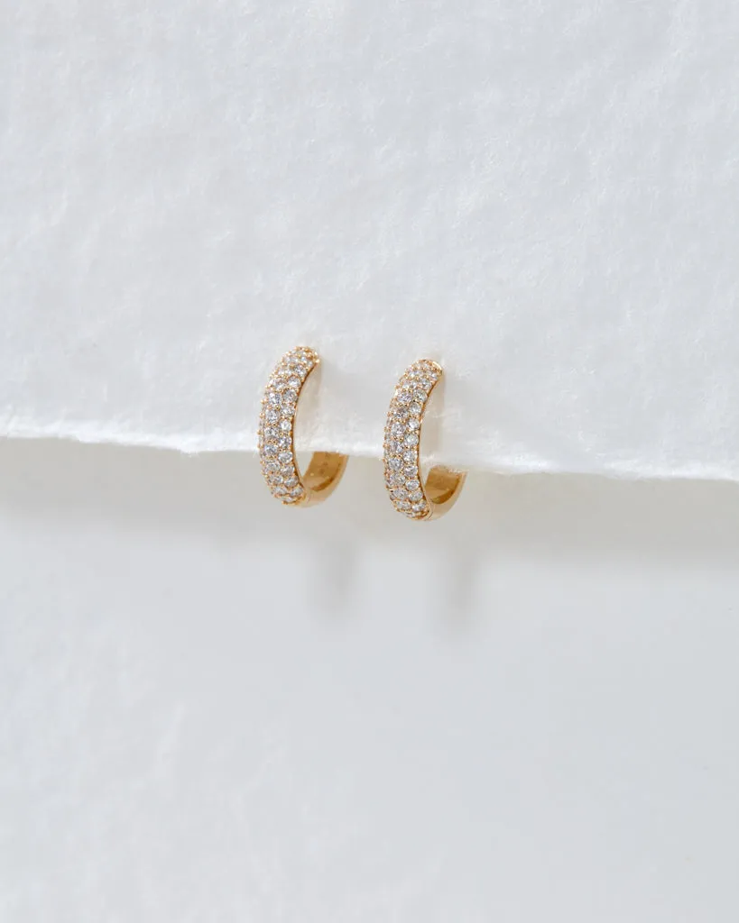 The Super Shimmer Diamond Huggies (12mm) sold by Luv Aj