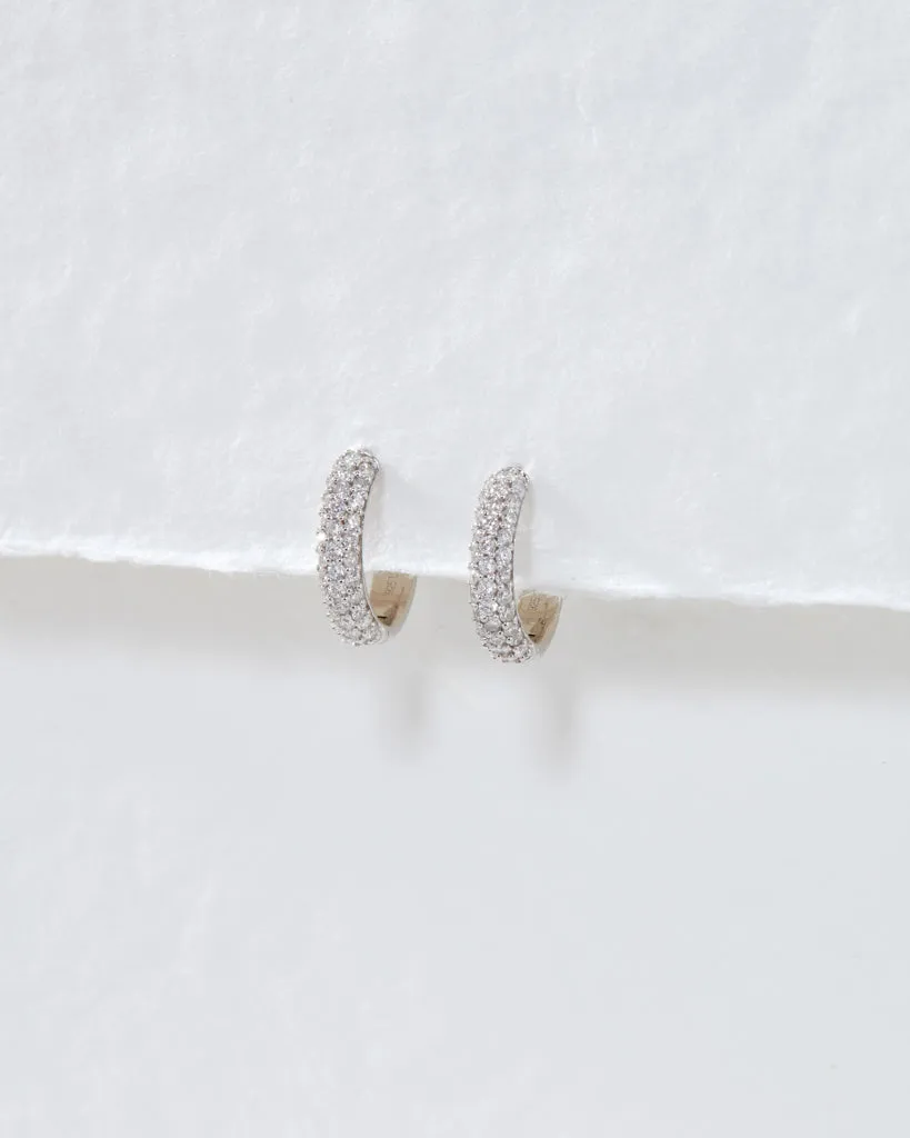 The Super Shimmer Diamond Huggies (12mm) sold by Luv Aj product image thumbnail 3