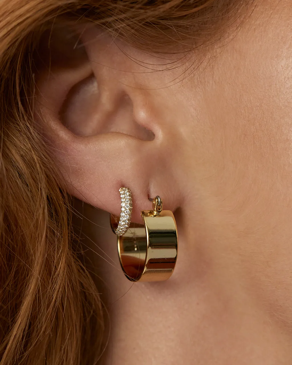 The Super Shimmer Diamond Huggies (12mm) sold by Luv Aj product image thumbnail 2